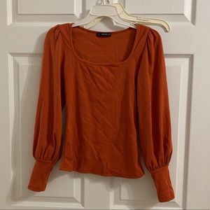 Burnt Orange, long sleeve top